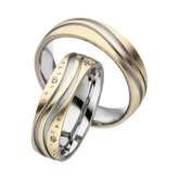 Linden Trauringe / Eheringe Bellinzona mit Diamant 0.008 ct. - 1534/1535